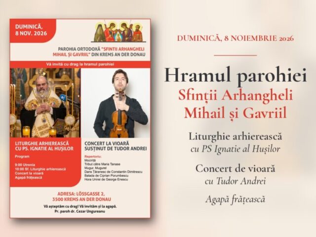 Hramul Parohiei Sfinții Arhangheli Mihail și Gavriil din Krems, 8 noiembrie 2026